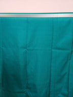 Powder Pink Semi Kanchi Saree with Silver Zari & Turquoise Pallu