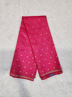 Pink Fancy Saree With Copper Zari & Small Butta Design