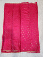 Pink Fancy Saree With Copper Zari & Small Butta Design