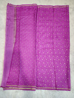 Lilac Fancy Saree With Copper Zari & Small Butta Design