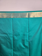 Royal Blue Semi Kaanchi Saree with SilverZari & Small Butta Design