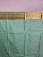 Dark Blue Semi Kanchi Saree with Copper Zari & Small Butta Design