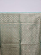 Emerald Green Tissue Saree with Copper Zari & Full Kodi Flower Butta Design