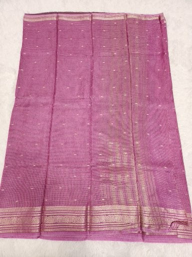 Purple Fancy Saree With Copper Zari & Purple Pallu Design
