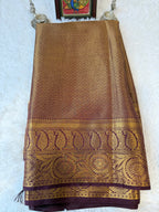 Beige Fancy Saree With Gold Zari & Rich Pallu