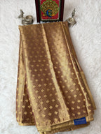 Gold Tissue Saree with Full Zari & Elephant Butta Design