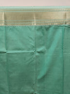 Dark Brown Semi Kanchi Saree with Copper Zari & Pistachio Green Pallu Design