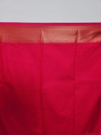 Baby Blue Semi Kanchi Saree with Copper Zari & Dark Pink Pallu - Urban Weave Sarees