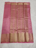 Baby Pink Fancy Saree With Copper Zari & Baby Pink Pallu - Urban Weave Sarees