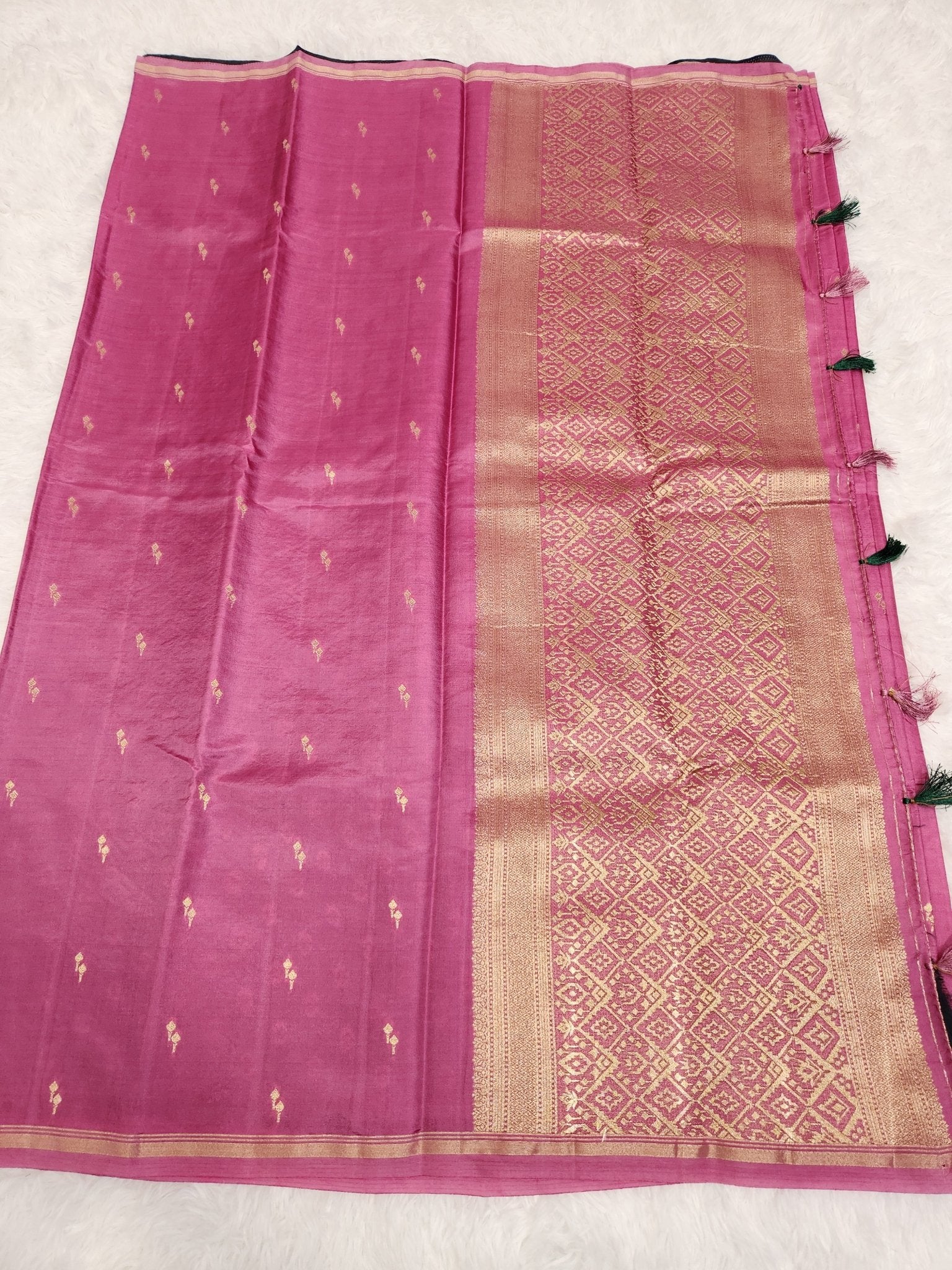 Dark Purple Soft Silk Saree With Vel Butta - Urban Weave Sarees