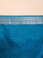 Light Brown Semi Kaanchi Saree with Silver Zari & Small Butta Design - Urban Weave Sarees