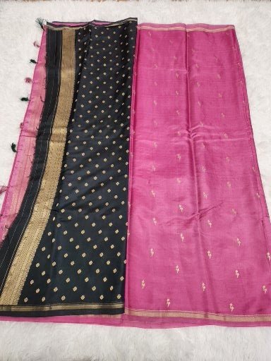 Light Purple Soft Silk Saree with Copper Zari & Small Vel Butta Design - Urban Weave Sarees