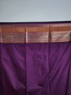 Mango Yellow Semi Kaanchi Saree with Copper Zari & Small Butta Design - Urban Weave Sarees