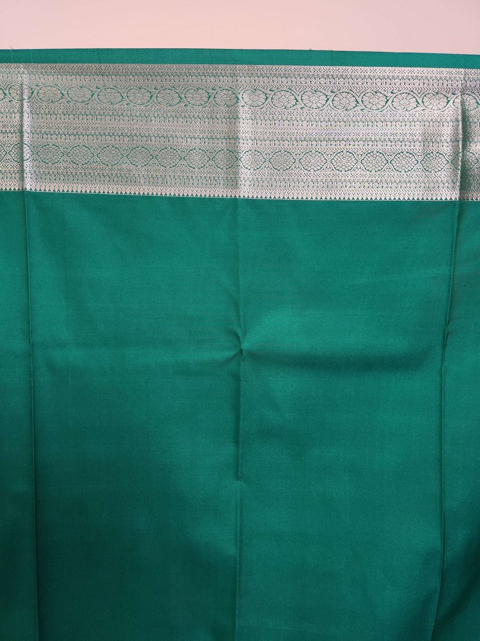 Maroon Semi Kanchi Saree with Silver Zari & Small Butta Design - Urban Weave Sarees