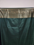Pink Semi Kanchi Saree with Copper Zari & Bottle Green Pallu - Urban Weave Sarees