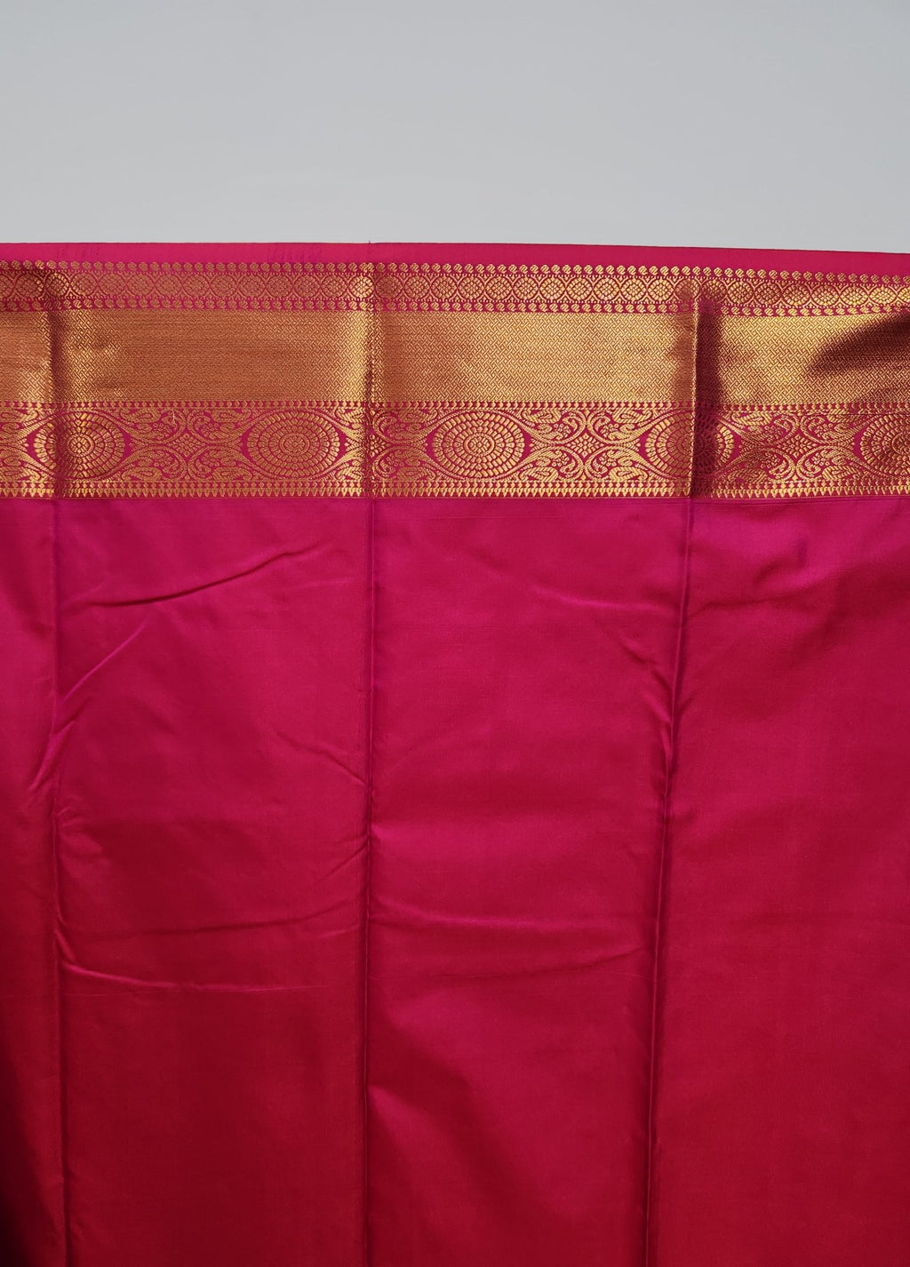 Pink Semi Kanchi Saree with Copper Zari & Small Butta Design - Urban Weave Sarees