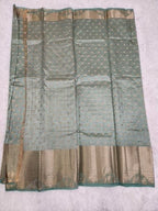 Pistachio Fancy Saree With Copper Zari & Pistachio Pallu Design - Urban Weave Sarees