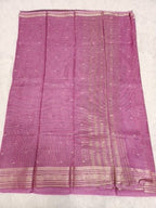 Purple Fancy Saree With Copper Zari & Purple Pallu Design - Urban Weave Sarees